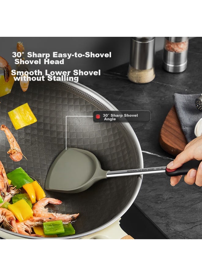 COOKER KING Chuidahuang Silicone Spatula For Non-stick Wok, Frying Pan, Griddle, And Flat Bottom Pan, Heat-resistant, Comfortable Grip - Image 3