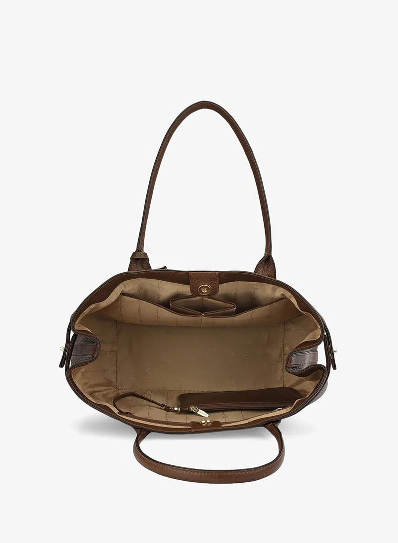 Da Milano Mocha Willow Shoulder Bag (L) for Women | Best Price UAE