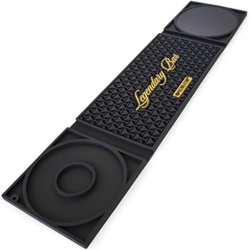 NobleSip Bar Mat 3in1 𝗜𝗡𝗡𝗢𝗩𝗔𝗧𝗜𝗩𝗘 with Cutting Board and Glass Rimmer "Legendary Bar". Upgrade your commercial cocktail station, or home bar with a multifunctional, compact, and stylish mat - Image 2