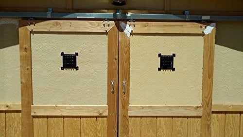 A29 Rectangular Bar Speakeasy Door Grill/Grille with Viewing Door, Cast Iron Decorative Grill for Doors, Windows and Gates, Black Powder Coat Finish, Screen Door Grill, 8.5 X 8.5 inches - Image 4