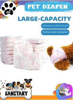 Disposable Dog Diapers Female Stretchy Dog Diapers Waist Full Wrapped Super Absorbent Leak-Proof Female Puppy Diapers for Doggy in Heat Period Excitable Urination Incontinence Training 10 PCS