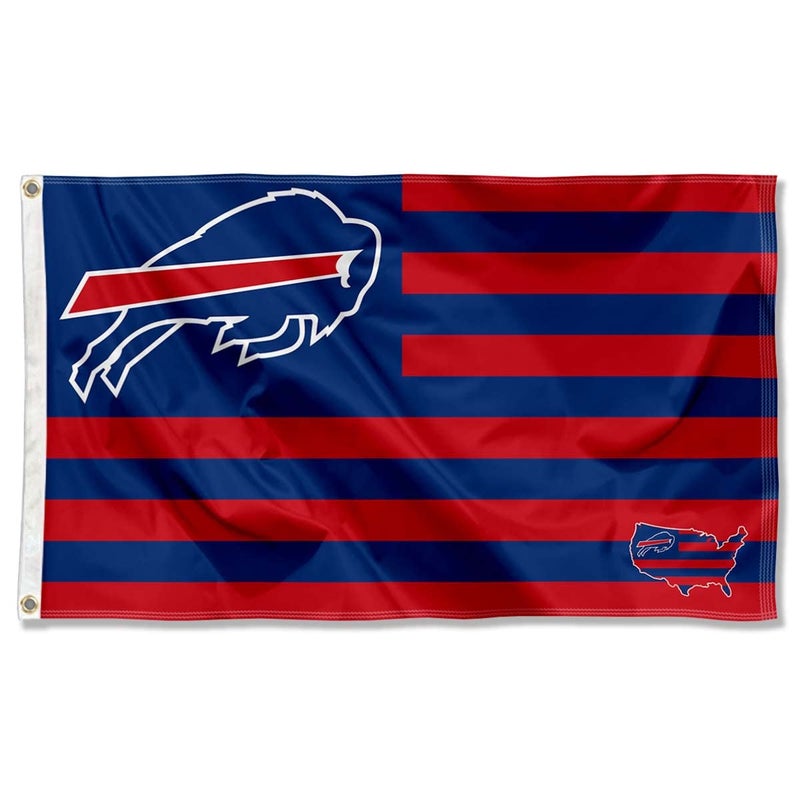 WinCraft Buffalo Bills USA American Nation Stripes 3x5 Grommet Flag - Image 2
