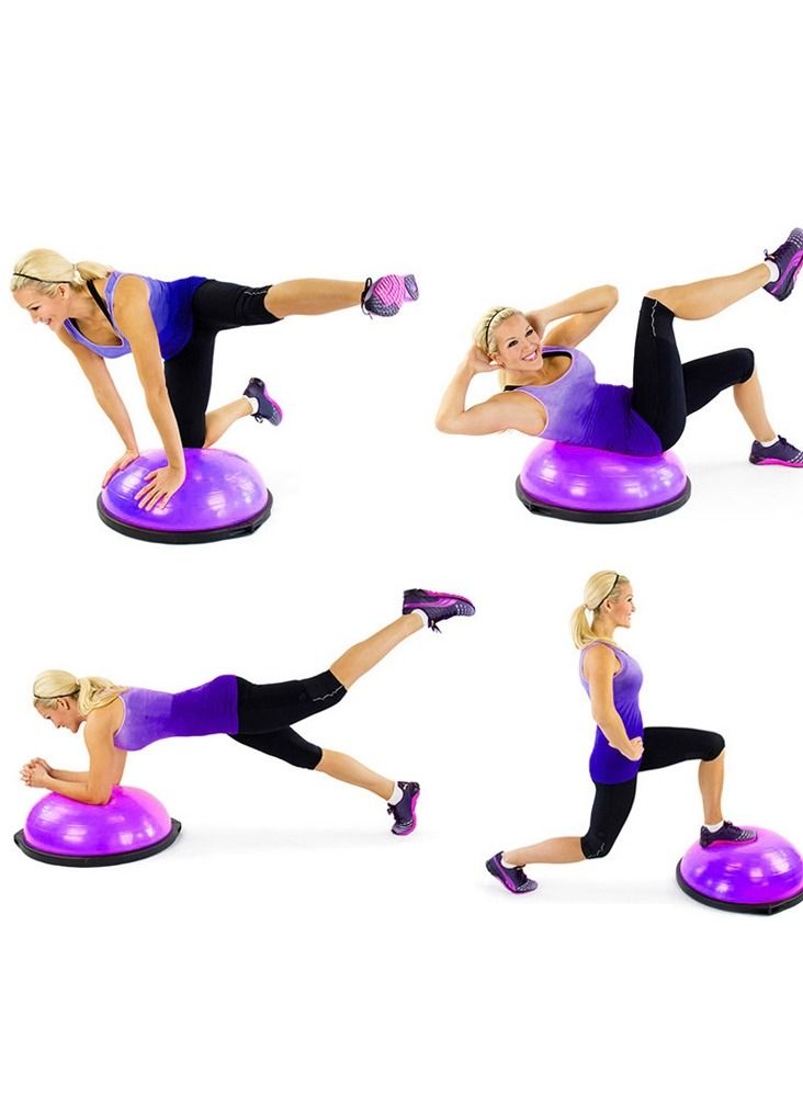 Maston 46cm Wave Speed Ball Yoga Semi-Circular Balance Ball Fitness Pilates Ball (Blue Pattern) - Image 4