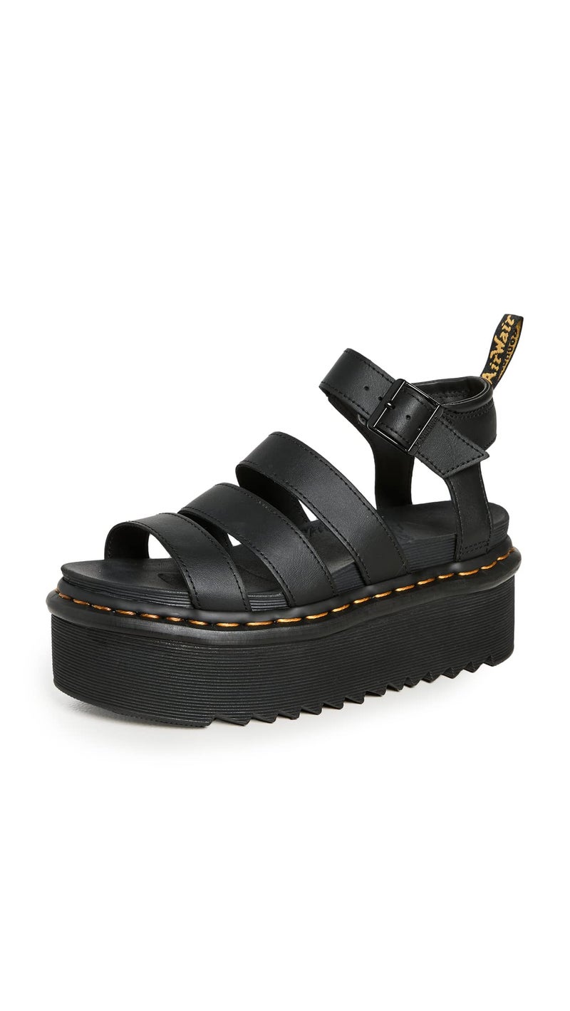 Dr Martens Dr. Martens Women's Blaire Quad Sandals, Black, 9 Medium US - Image 1