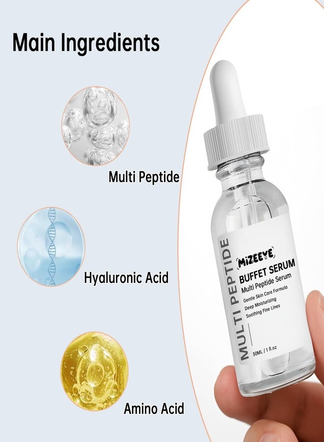 MIZEEYE Peptides Serum For Face, 2 PCS Buffet Multi Peptide Face Serum For Anti-aging, Moisturizing, Fine Lines & Acne. - Image 2