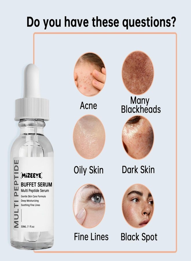 MIZEEYE Peptides Serum For Face, 2 PCS Buffet Multi Peptide Face Serum For Anti-aging, Moisturizing, Fine Lines & Acne. - Image 5