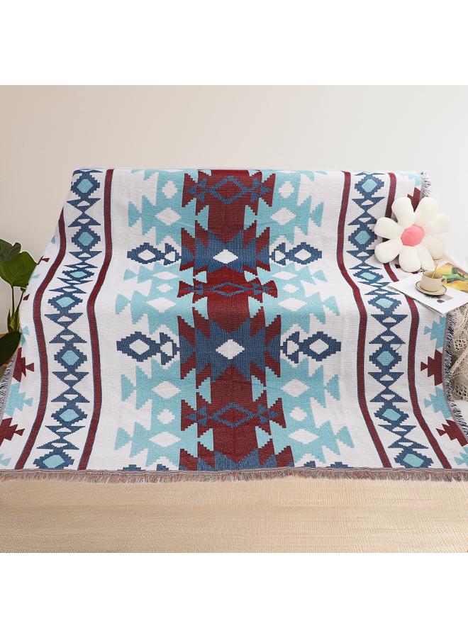 Bluejw Picnic Blanket Ethnic Style Camping Multi-functional Thread Blanket Customizable Sofa Blanket Sofa Towel Cover Blanket Camping Mat Picnic Mat - Image 1
