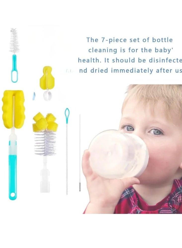 MUMS PLANET 6-in-1 Baby Bottle Cleaning Brush Set – Silicone Bottle, Nipple, Straw & Pacifier Cleaning Brushes – Multi-Purpose Baby Feeding Accessories Cleaning Kit - Image 3
