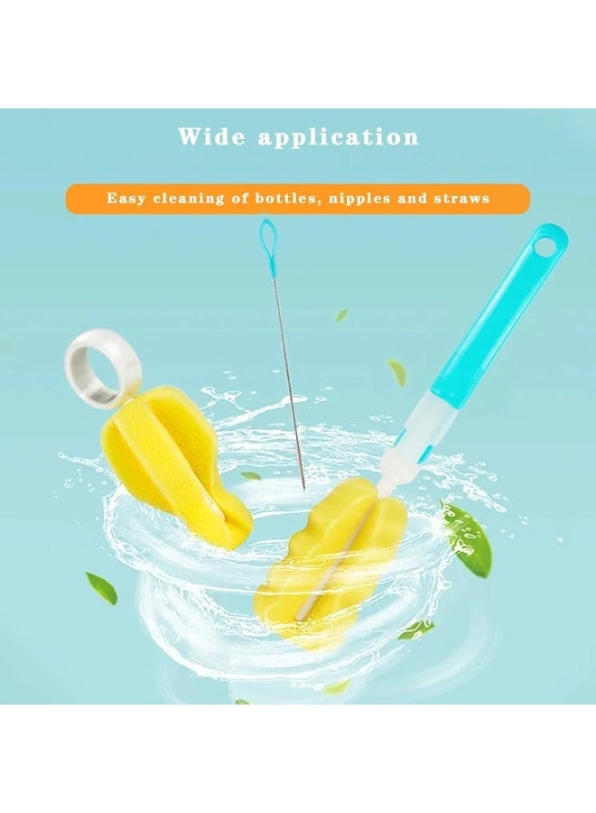 MUMS PLANET 6-in-1 Baby Bottle Cleaning Brush Set – Silicone Bottle, Nipple, Straw & Pacifier Cleaning Brushes – Multi-Purpose Baby Feeding Accessories Cleaning Kit - Image 5