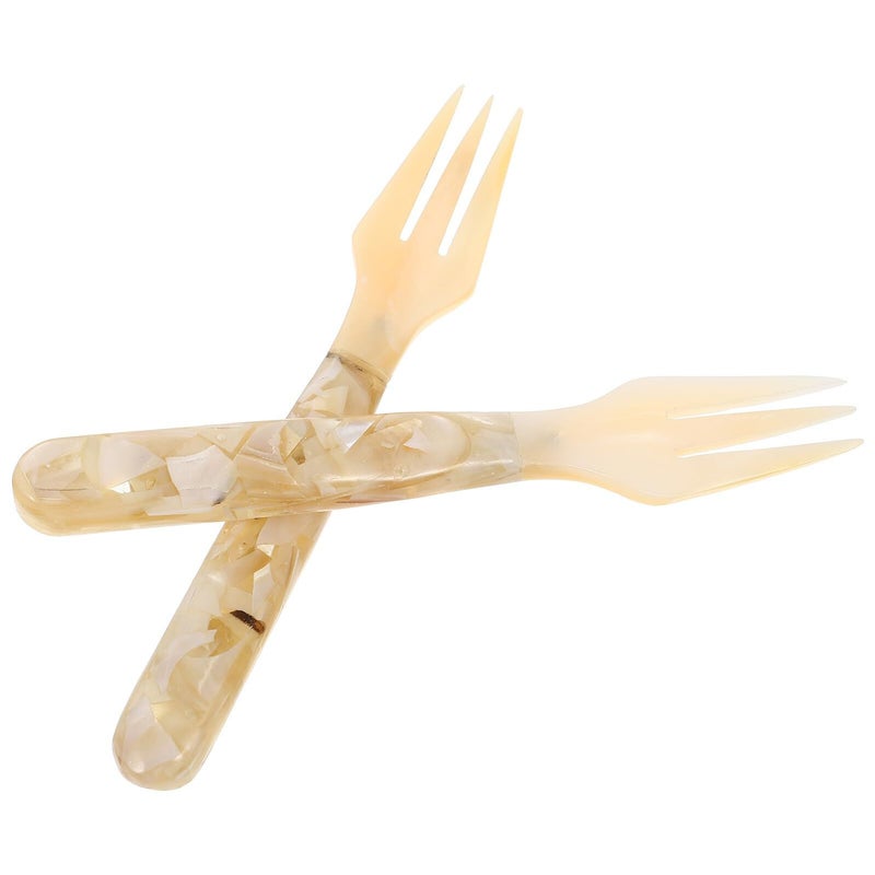 2Pcs Small Cake Forks For Shell Dessert And Fruit Kitchen Dining Tableware - Image 2