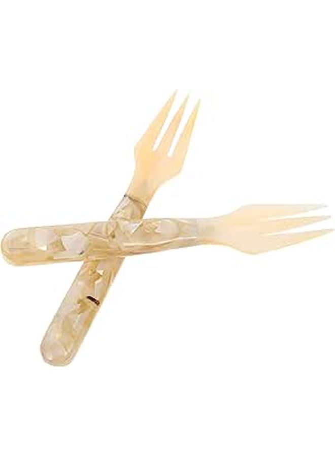 2Pcs Small Cake Forks For Shell Dessert And Fruit Kitchen Dining Tableware - Image 1