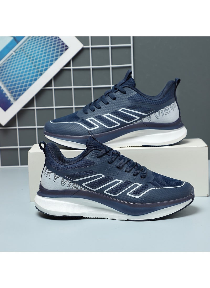 Sky View - Athlesiure Men's Lace Up Walking Shoes Running Comfortable Tennis Breathable Non Slip Athletic Sports Shoes Gym Workout Cross Training Sneakers With Non-Slip Backing - Image 1