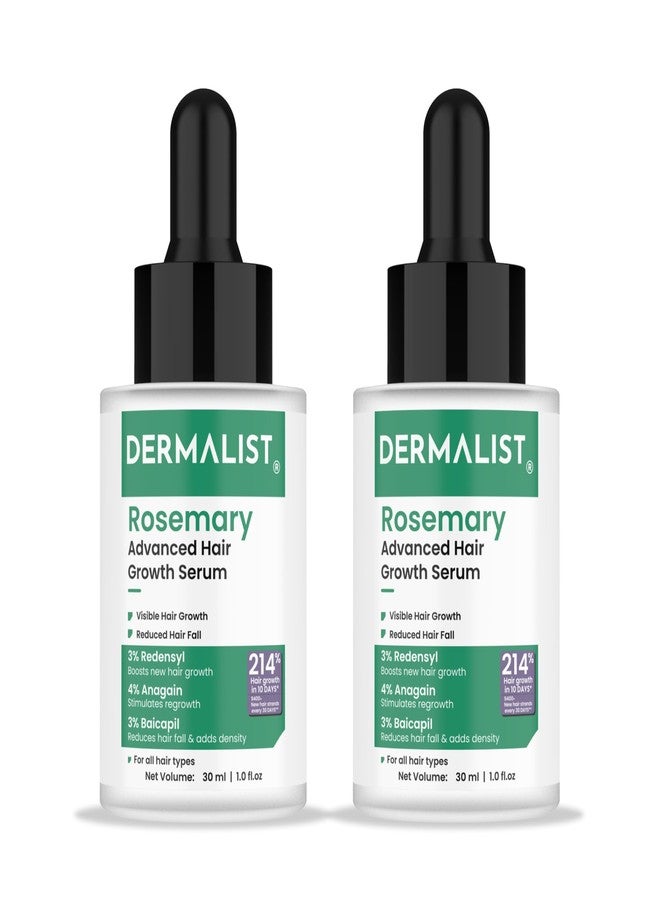 Dermalist Rosemary Advanced Hair Growth Serum with Redensyl, Anagain, Baicapil, Biotin for Women and Men, 30 ml, 2 Pack - Image 1