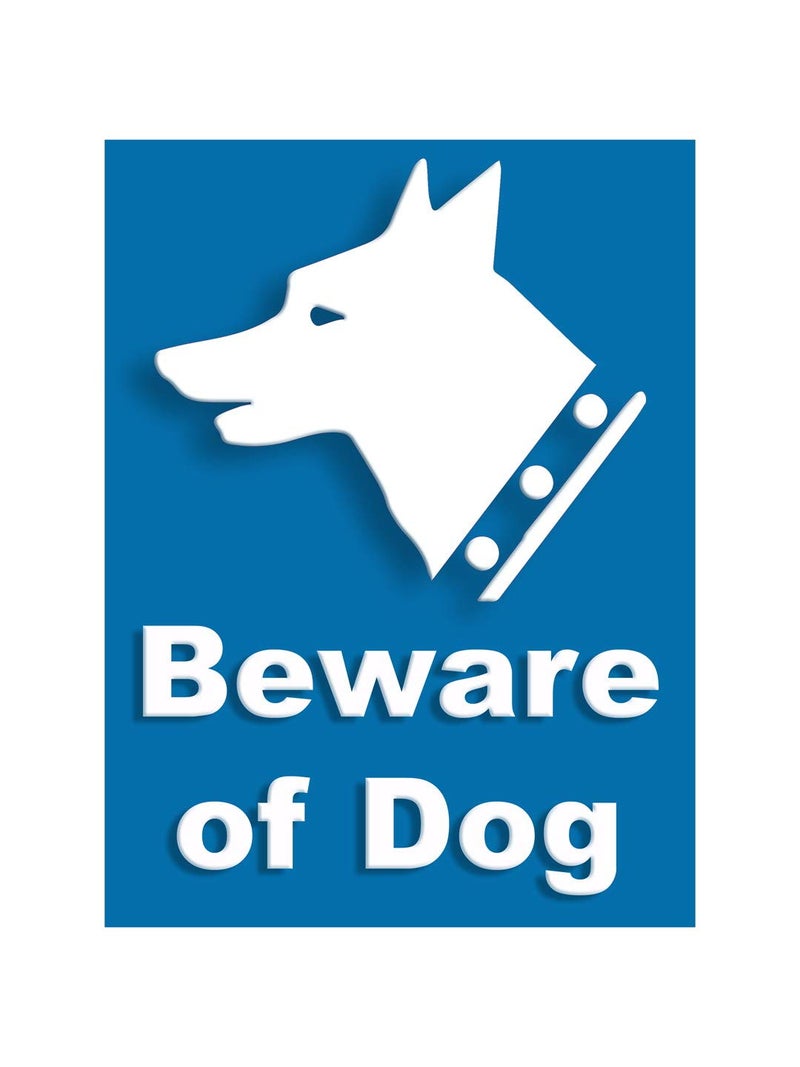 999Store office supplies sunboard beware of dogs sticker signage sign board Blue (20X15 Cm) - Image 4