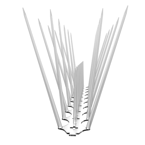 Eightiz (Pack of 5) New Sharp Bird and Pigeon Spikes, Pigeon Control Spikes Anti Bird Plastic Spikes for AC Balcony Railing Window Home Protection from Pigeon Dog Monkey Crow Kabootar Transparent - Image 4