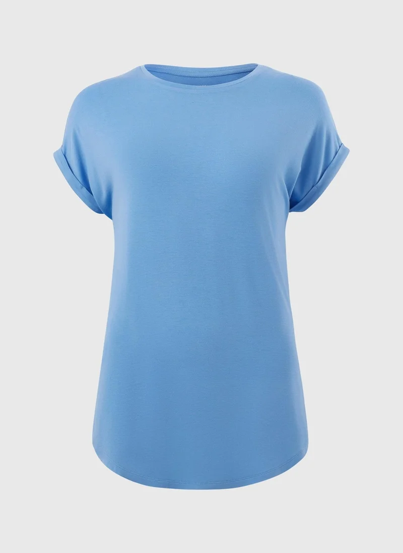 Matalan Blue Blue Longline T-Shirt for Women | Best Price UAE