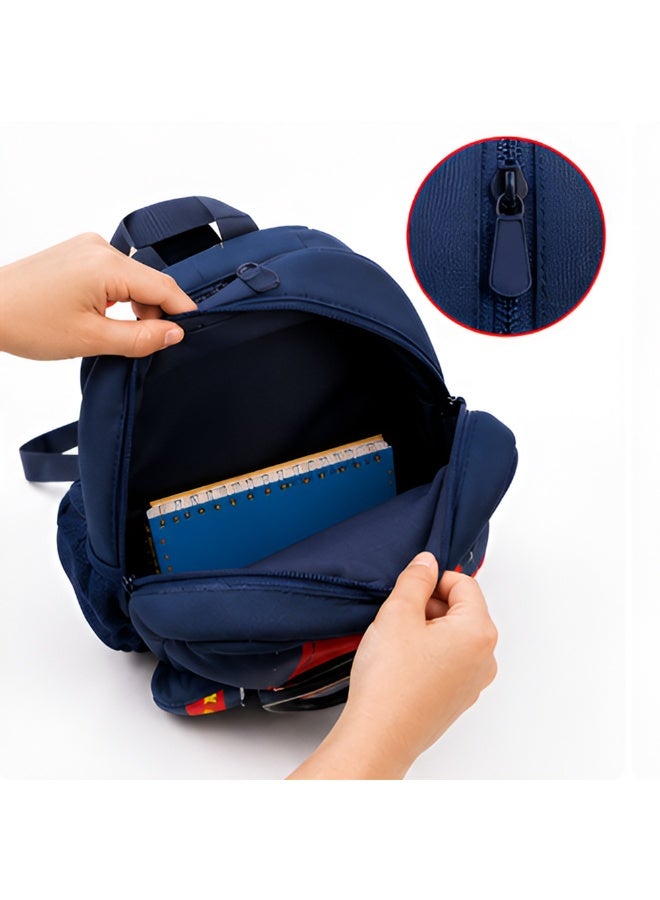 COCOBEE Aeroplane-Style Astronaut Print Backpack For Boys – Navy Blue - Image 3