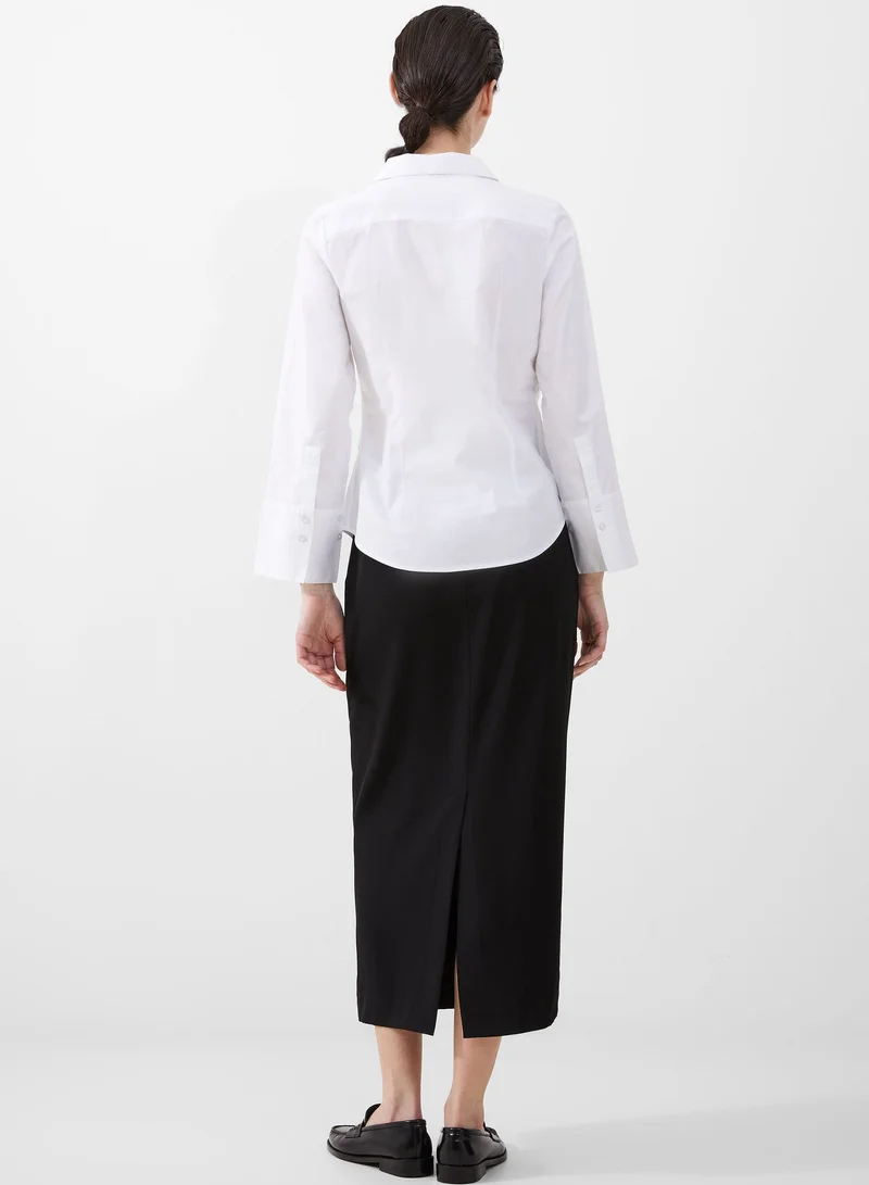 French Connection Isabelle Poplin Asymmetric Shirt