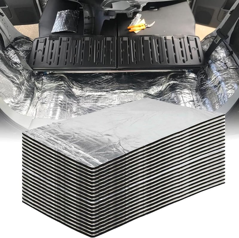 Wawasia 197mil 10.76sqft Sound Deadener Mat for Cars, Heat Shield Mat, Car Sound Dampening Material, Sound Deadener Mat Noise & Heat Insulation Moistureproof Waterproof (10 Sheets 15.7"x9.8"） - Image 1