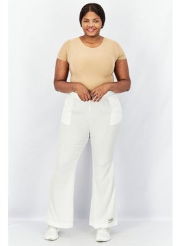 The Giving Movement Women Regular Fit Crinkled Flared Pull On Pants, White  - Image 2