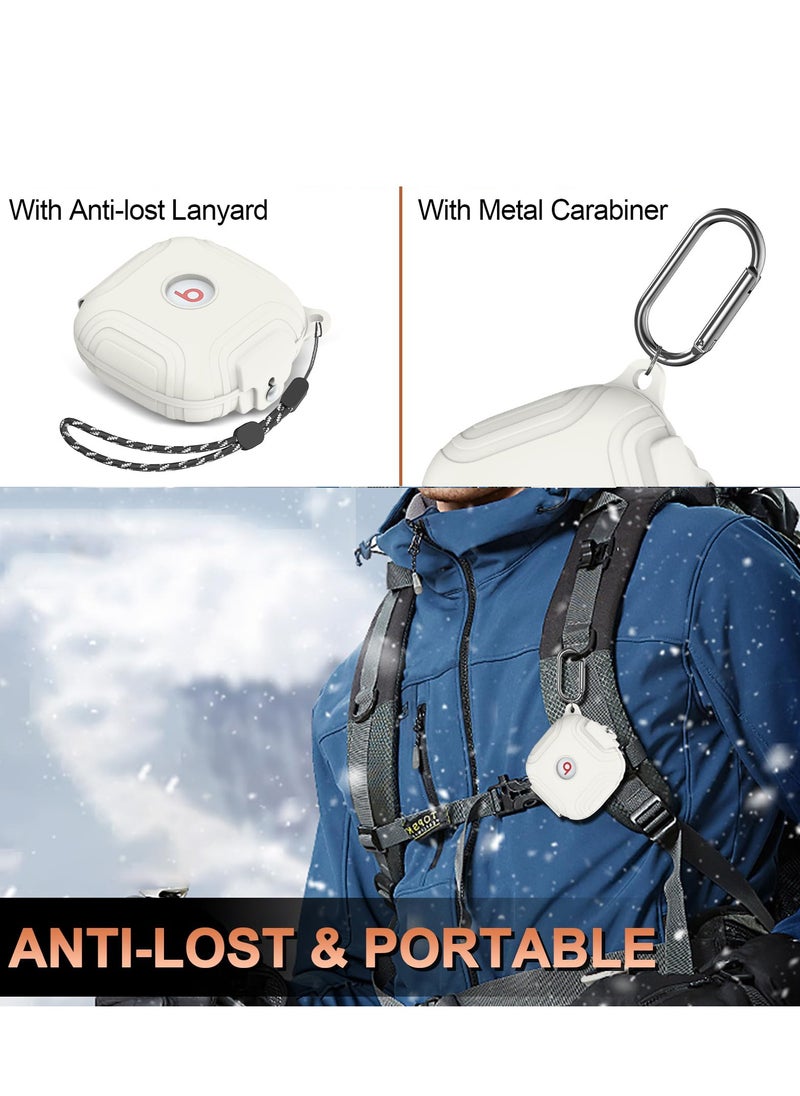 KASTWAVE - Case for Beats Fit Pro, Silicone Protector Case for Apple Beats Fit Pro, with Beats Fit Pro 2021 Earbuds Armor Shockproof Protective, with Anti-Lost Lanyard Keychain (White) - Image 1