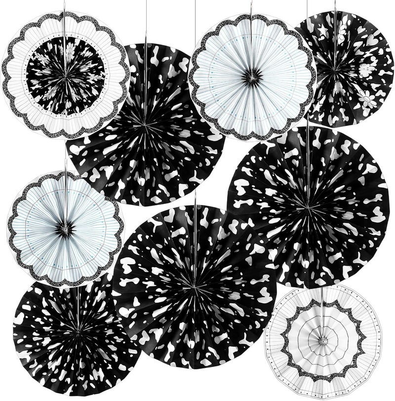 Outus 9 Pcs Composition Notebook Classroom Decorations Back to School Hanging Paper Fans Composition Decor Party Banner Garland for Office Classroom Decor - Image 1