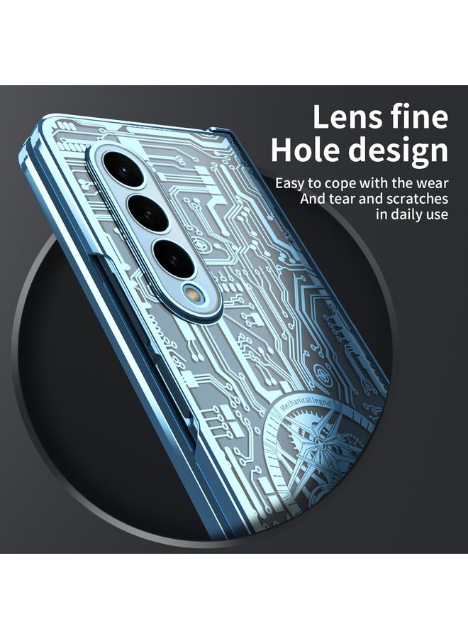 إيروريكس جراب لهاتف Samsung Galaxy Z Fold3 5G Mechanical Legend، جراب هاتف متكامل مطلي بالكهرباء - Image 3