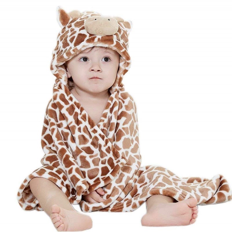 Vauwmsr بطانية ب hooded للأطفال من فاوومسر فائقة النعومة والدفء، مناسبة للمواليد الجدد، لفّ الأطفال، منشفة استحمام، 25.6" × 39.4"، بني - Image 2