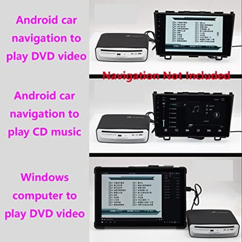 External CD Player USB 2.0 Plug and Play Portable Car CD Player - Shock-Resistant Compact Design Universal CD Drive for Vehicle Home Android PC TV - Image 4