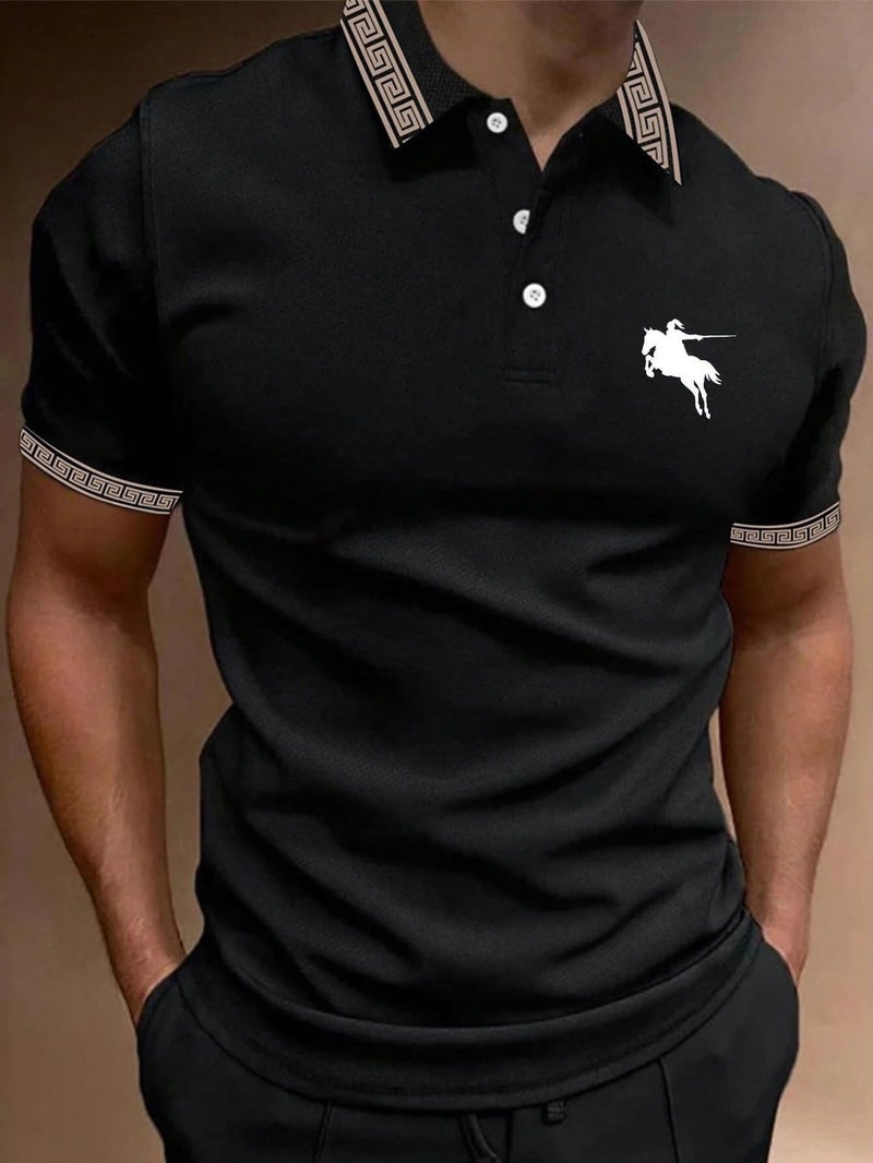 Lymio Men T-Shirt || T-Shirt for Men || Polo T Shirt (Polo-35-Black-3XL) - Image 3