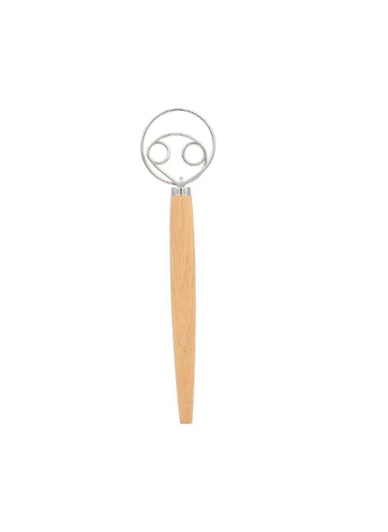 Generic - Egg Beater powder beater dough blender egg beater stirring rod 13-inch oak blender factory direct supply in stock Monocular blender (PP bag) - Image 1