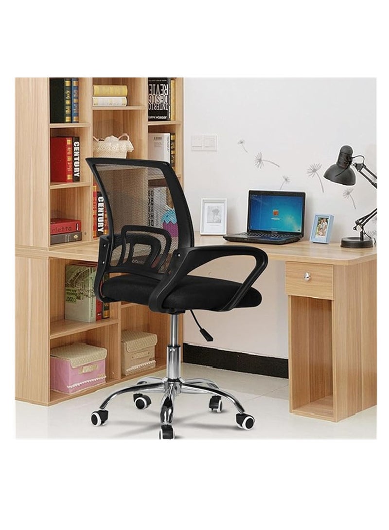 Swivel Mesh Office Chair with Metal Leg Black - Image 3