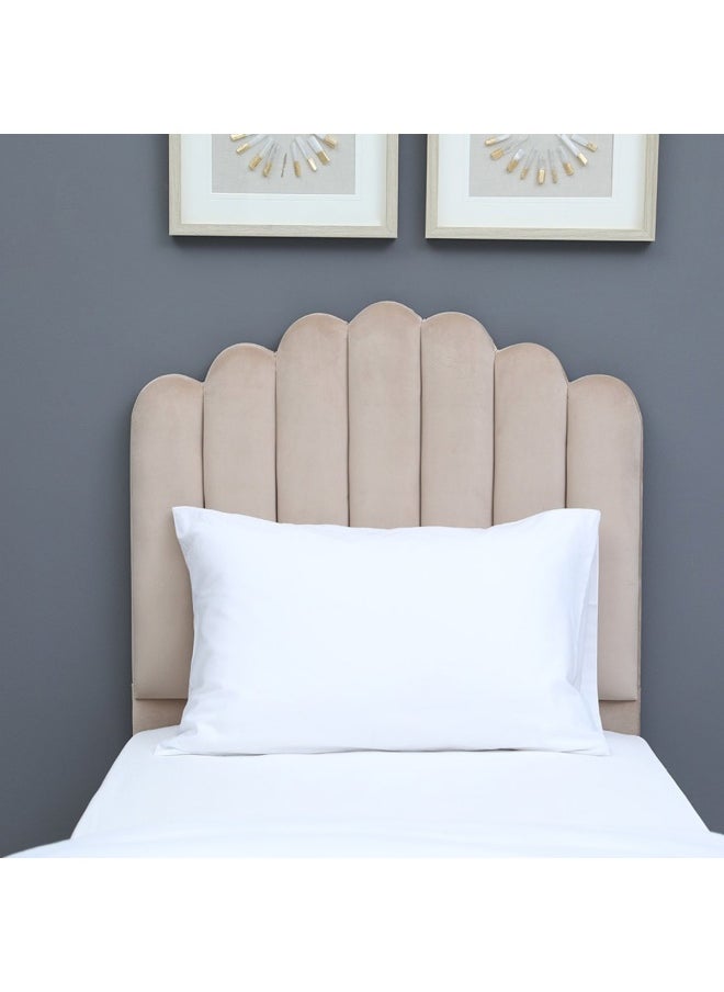Pan Home سرير آنا 200 سم طول × 90 سم عرض × 125 سم ارتفاع | مقاس مفرد | خامة مخملية | لوحة | اللون البيج  - Image 3