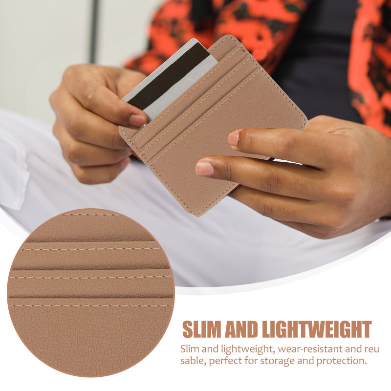 2pcs PU Leather Card Sleeves ID Card Bank Card Sleeves Identity Card Protector - Image 3