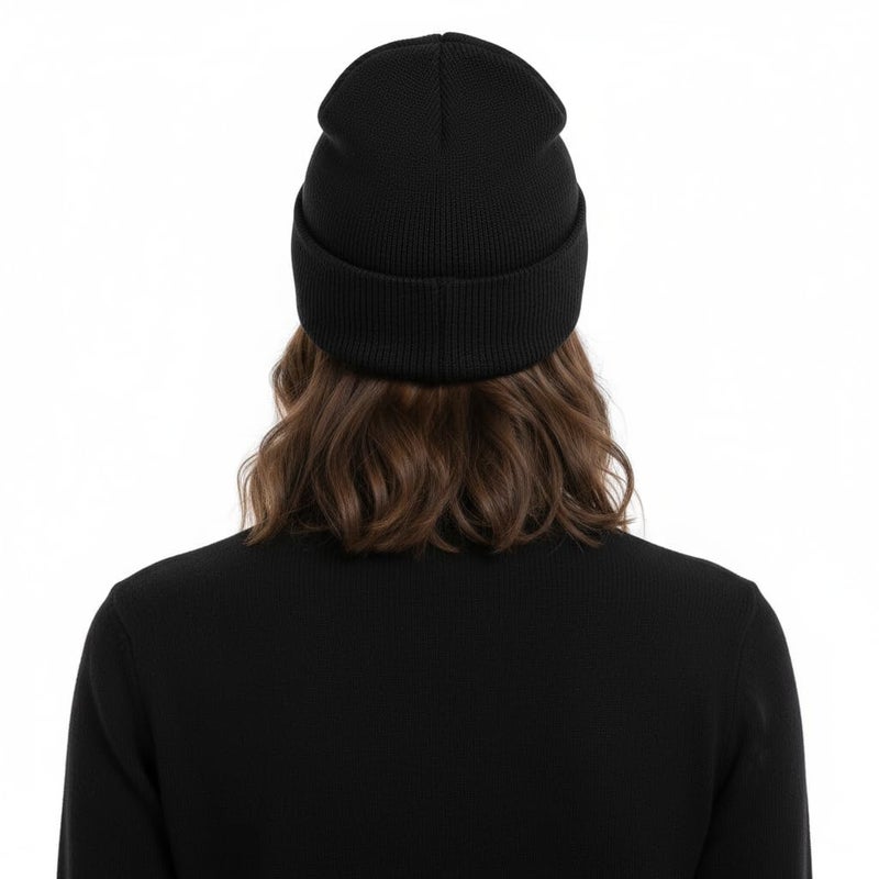 KaneLoo 2 PCS Satin Lined Winter Beanie Hats for Women Unisex Knitted Cuffed Knit Beanie with Silky Lining Slouchy Skull Cap Black DeepGrey - Image 5