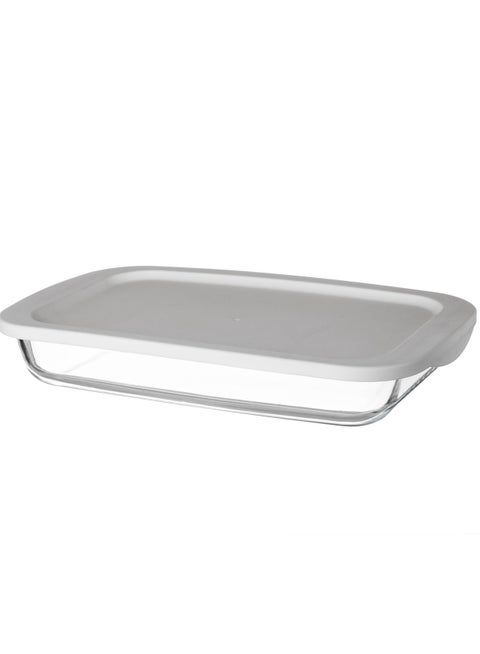 Glass Oven Tray With Rectangular Lid 2.9 Litres