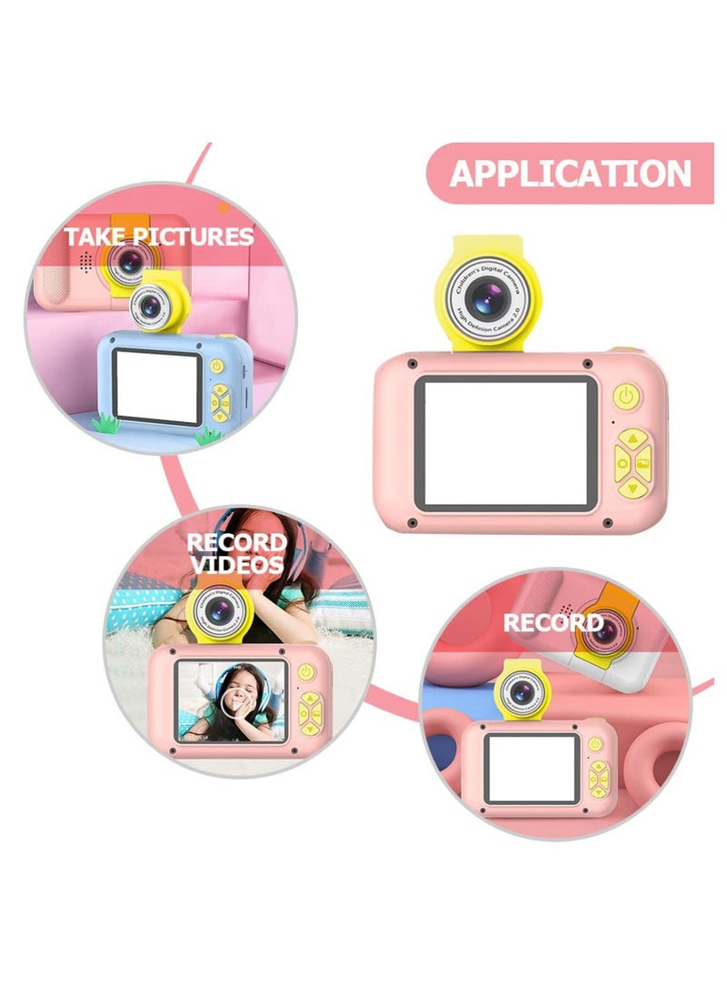 Oteeto Oteeto OKC02 Kids Digital Camera With 2 Inch LCD Screen and Flip Lens Pink  - Image 2