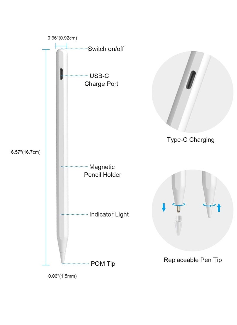 Generic - Stylus Pen for iPad (2018-2024) – 26-Hour Battery, Palm Rejection, One-Touch Activation, Compatible with iPad Pro, Air, Mini & iPad 6-10 Gen - Image 1