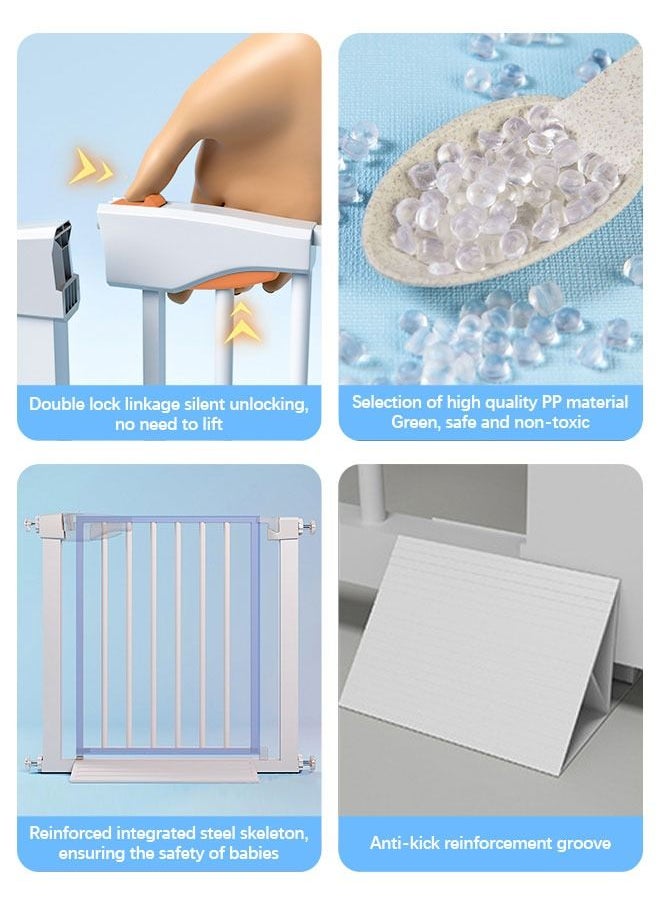 Occuwzz - Child Safety Gate Extension - Metal Fence with Automatic Grid for Circular Staircase and Door Protection - Image 1