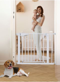 Child Safety Gate Extension - Metal Fence with Automatic Grid for Circular Staircase and Door Protection