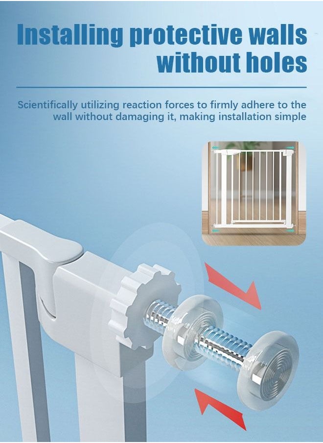 Occuwzz - Child Safety Gate Extension - Metal Fence with Automatic Grid for Circular Staircase and Door Protection - Image 1