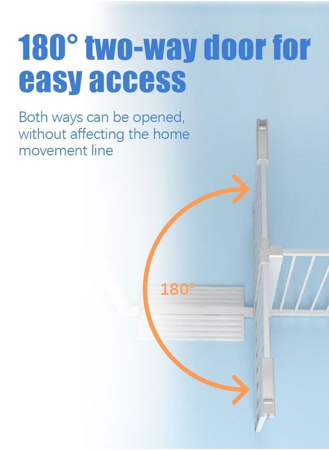 Occuwzz - Child Safety Gate Extension - Metal Fence with Automatic Grid for Circular Staircase and Door Protection - Image 1