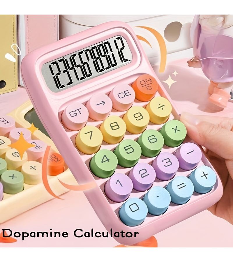 Sunshine Yellow Dopamine Calculator 12 Digit Large Display - Image 1