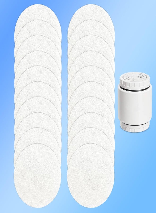 ShuRex Replacement Sediment Pads for AquaBliss HD Multi-Stage Shower Filter Replacement Cartridge SFC400 & SFC500, Compatible with AquaBliss SF400 and SF500 HD Showerhead Filter, 1 Year Supply, 24-Pack - Image 1