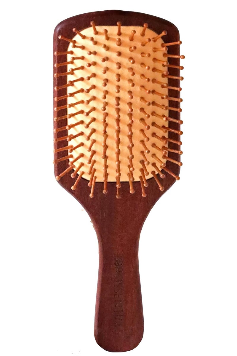 OROSSENTIALS Premium Wooden Hair Brush for Women Men Boar Bristle Paddle Brush for Curly Hair Hair Growth With Flat Paddle Design - Image 1