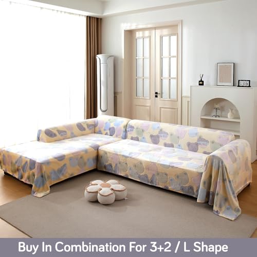 HOKIPO Soft and Cozy Fully Covered Sofa Cover Blanket Throw for All Sofa Types, Milk Velvet Plush- Phil Blue Bear, 2 Seater (AR-5212-D4) - Image 3
