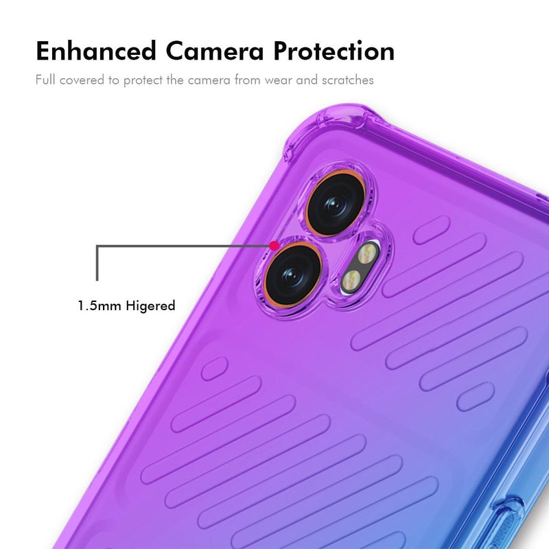 إنكاي جراب هاتف TPU متدرج اللون لهاتف Samsung Galaxy Xcover7 Pro Hat-Prince (أرجواني ذهبي) - Image 4