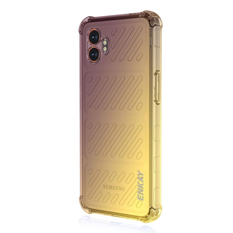 إنكاي جراب هاتف TPU متدرج اللون لهاتف Samsung Galaxy Xcover7 Pro Hat-Prince (أرجواني ذهبي) - Image 1