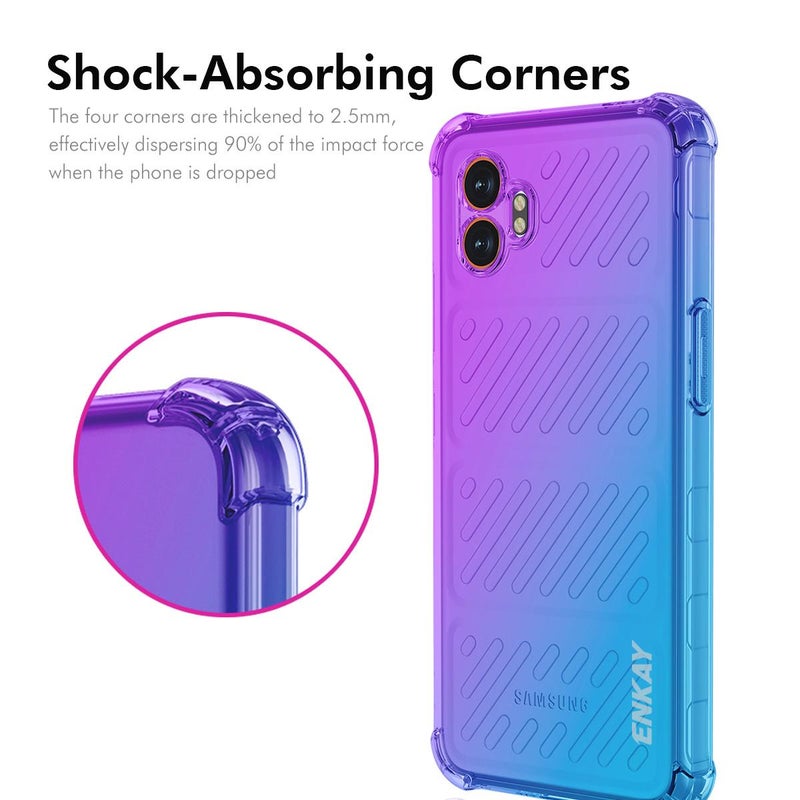 إنكاي جراب هاتف TPU متدرج اللون لهاتف Samsung Galaxy Xcover7 Pro Hat-Prince (أرجواني ذهبي) - Image 2