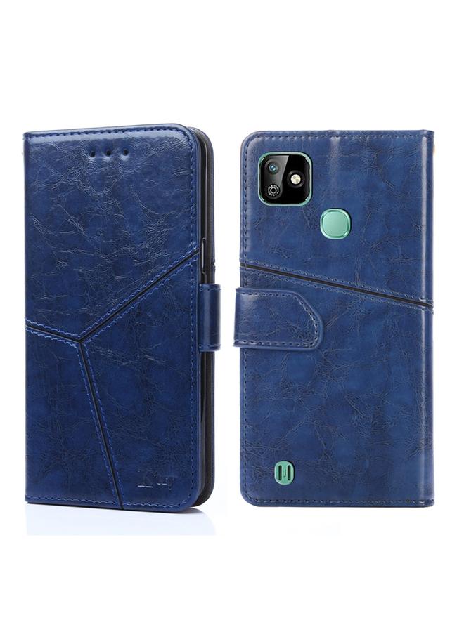 اس-توب جراب لهاتف Infinix Smart HD 2021 X612 مصنوع من الجلد بتصميم هندسي أفقي - Image 1